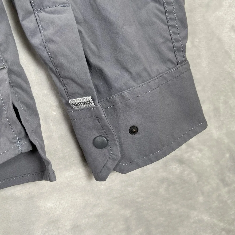 Marmot Shirt Mens XXL Kapalino Performance Snap Button Up Gray Pockets Outdoor